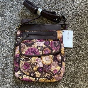 Donna Sharp Expression Chloe Bag Crossbody Purse Browns Purple NWT